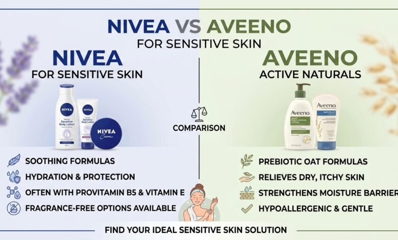 nivea vs aveeno for sensitive skin